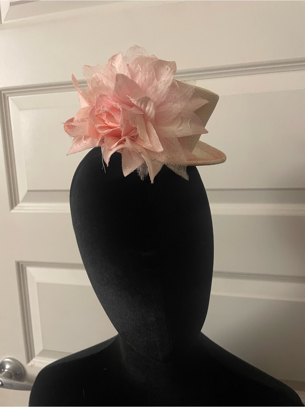 Elegant Pink Floral Fascinator Tiny Hat Headpiece
